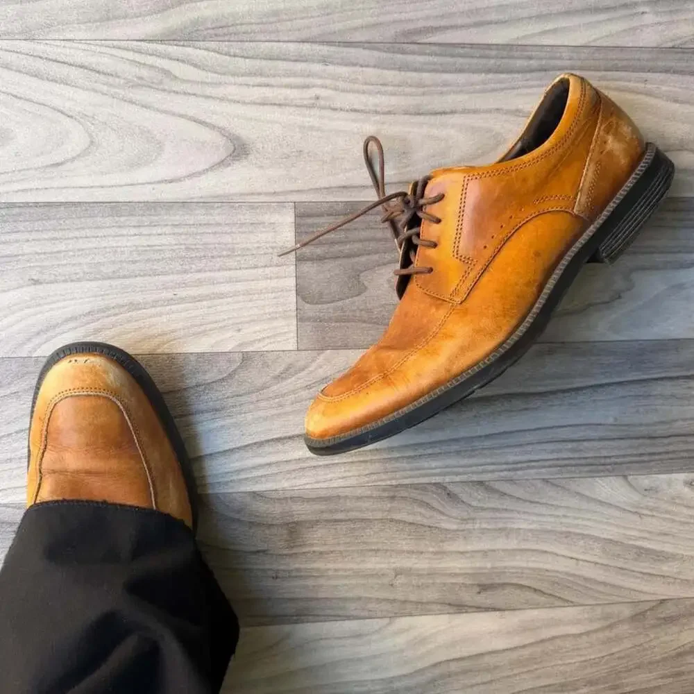Rockport H79737 Men's Tan Leather Dress Shoes